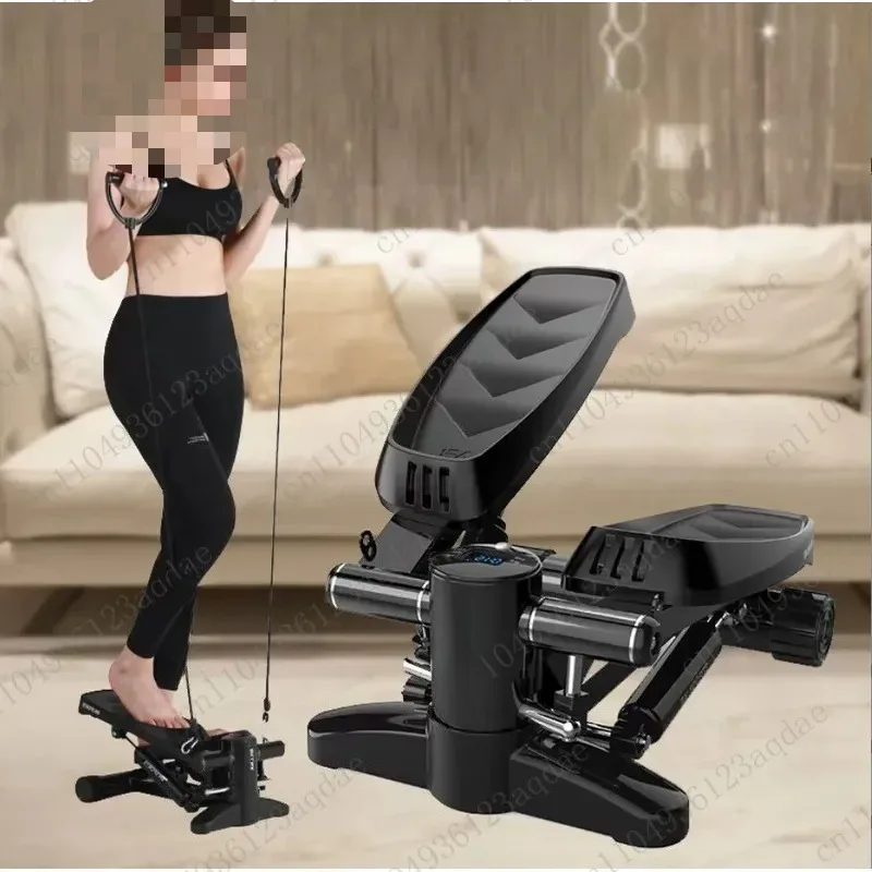 Household Mini Stepper, Fitness Equipment With Tension Rope Indoor Leg Training Stepper
