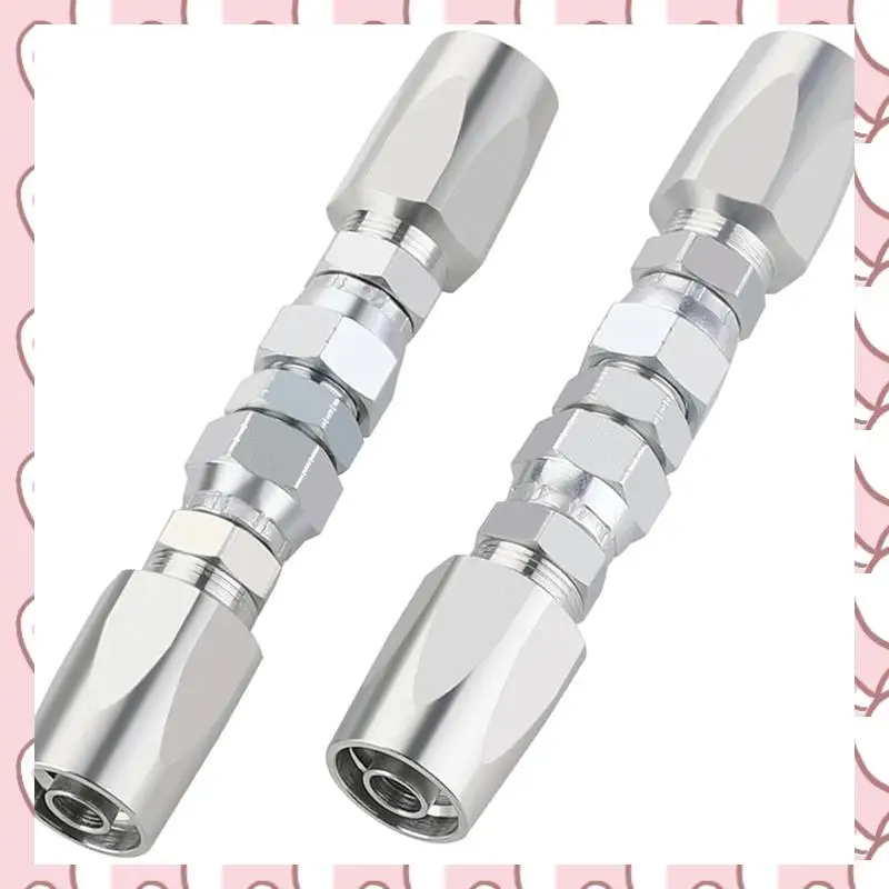 

HHTL 2 шт. Ремкомплект гидравлического шланга, многоразовый, 2-проводной многоразовый гидравлический ремонтный фитинг