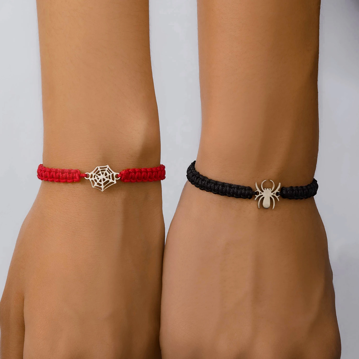 Spider Hand Woven Rope Bracelet Women Men Simple Woven Adjustable Bracelet Romantic Aesthetic Couple Jewelry Gift