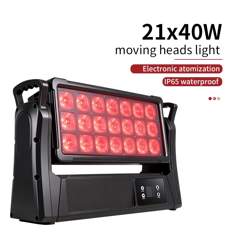 21x40w RGBW 4in1 IP65 Waterproof Moving head light With atomization DMX Outdoor Flood Wall Washer Stage Performance Light