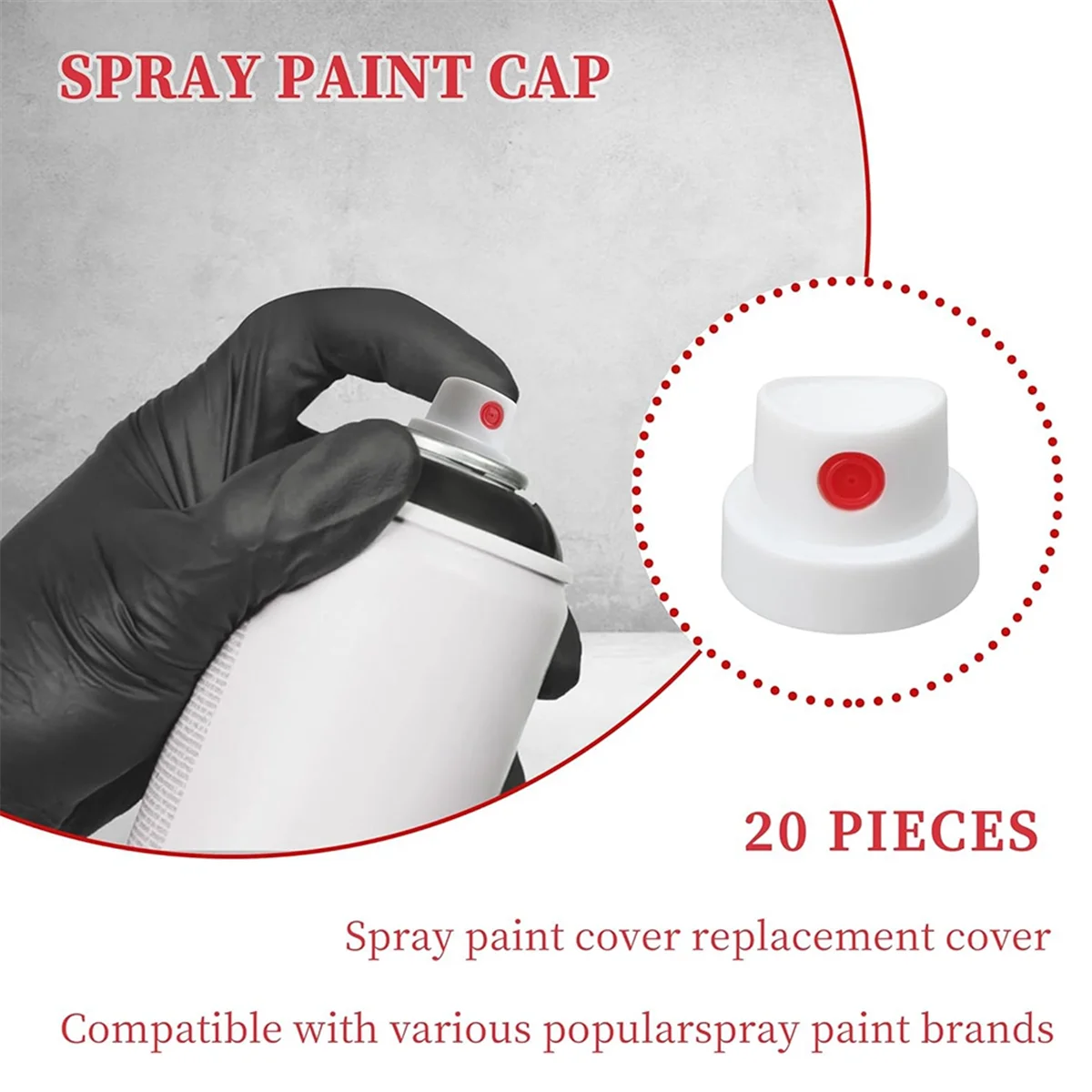 AA87C Tutup Cat Semprot untuk Kaleng-Nosel Kaleng Semprot-Cat Semprot-Ujung Nosel Grafiti-Nosel Cat Semprot Merah