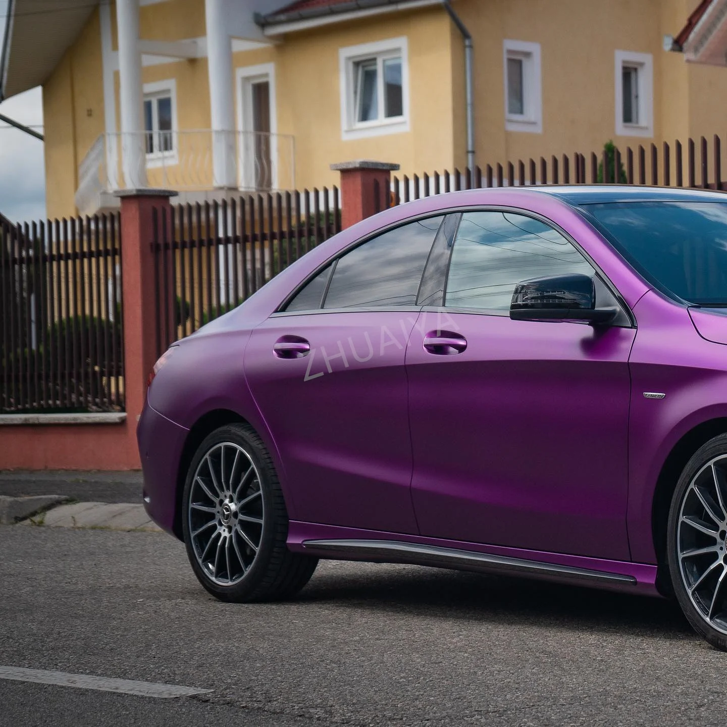 Highest quality Satin Ghost Purple Vinyl Wrap film wrapping bright 152*18m quality Warranty covering voiture (PET Liner )