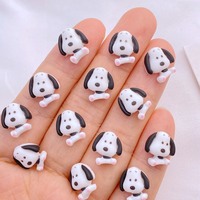 30Pcs New Cute Mini 10*11mm Resin Little Dog Series Flatback Ornament Jewelry Making Manicure Hairwear Accessories