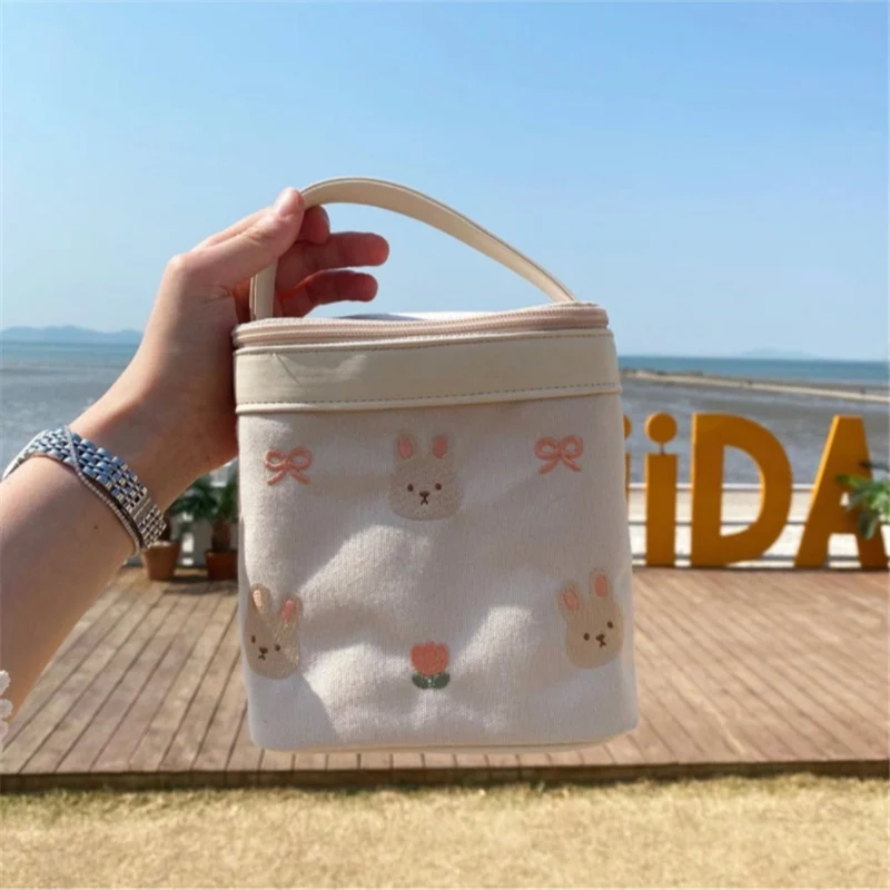 Korean Maternity Bag for Baby Diaper Bag Embroidery Mommy Handbag Thermal Milk Insulation Food Cooler Storage Bag Baby Items