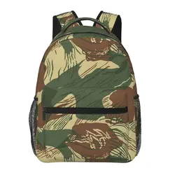 Rhodesian Brush Stroke Camouflage Backpacks Boys Girls Bookbag Children School Bags Kids Rucksack Shoulder Bag Large Capacity