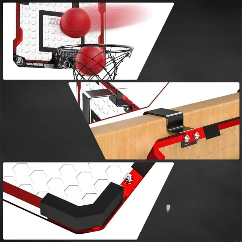 

Hanging Basketball System for Children Includes 4 Balls Score Keeping ABS Construction