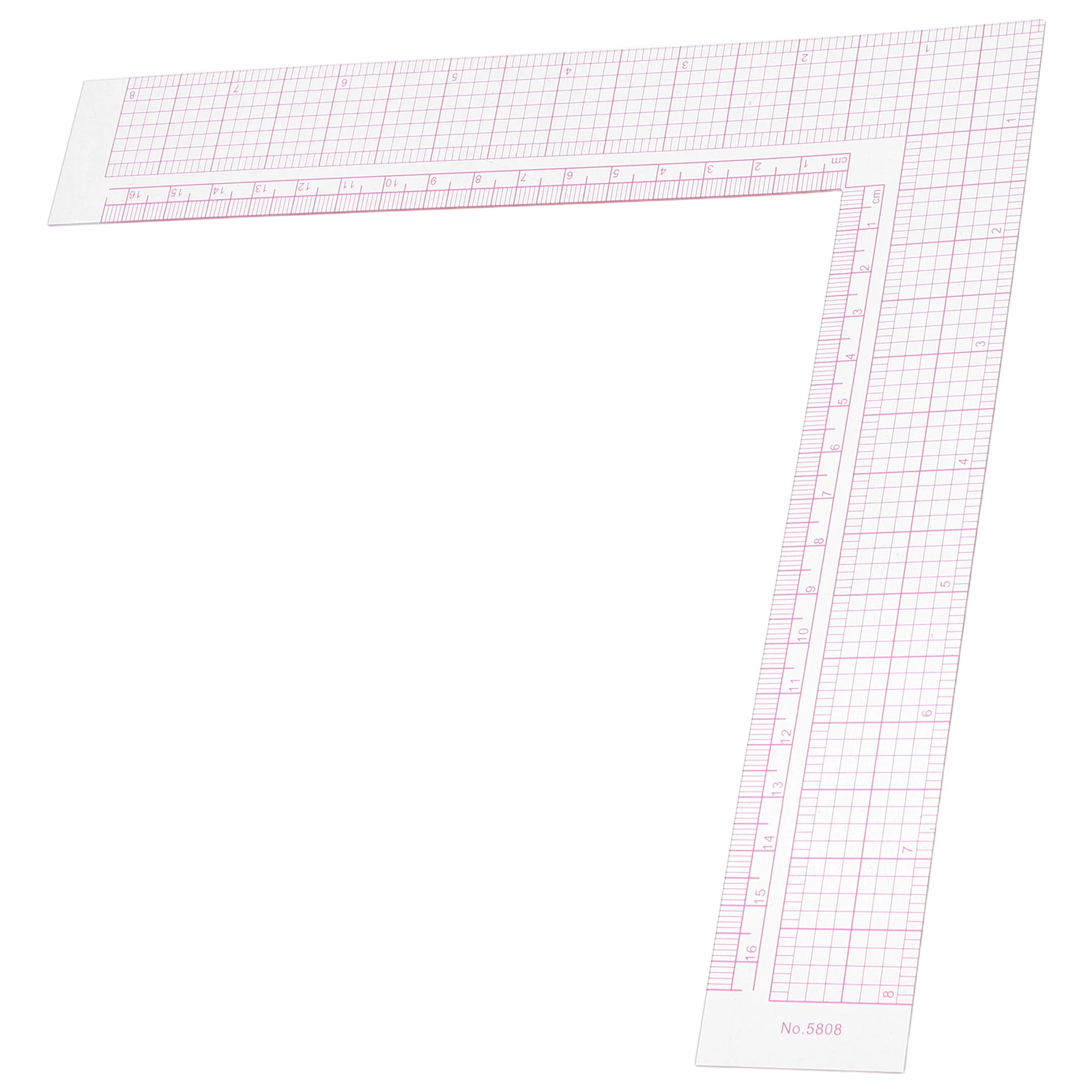 

L Shaped Sewing Ruler Clear Measuring Tape for Tailors Garment Pattern Making Right Angle Tool Metal Carpenter Drafting