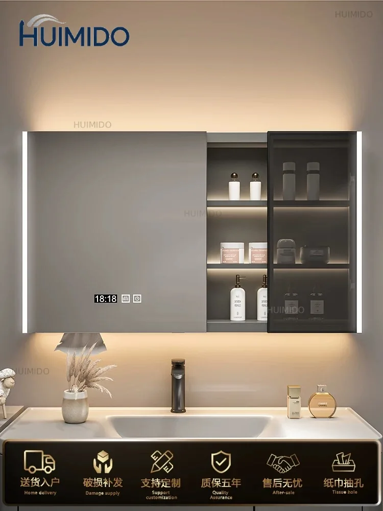 Professional LED Mirror Cabinet Intelligent Modern Design Touch Switch for Living Room Bedroom Hotel Use Stainless for Bathrooms