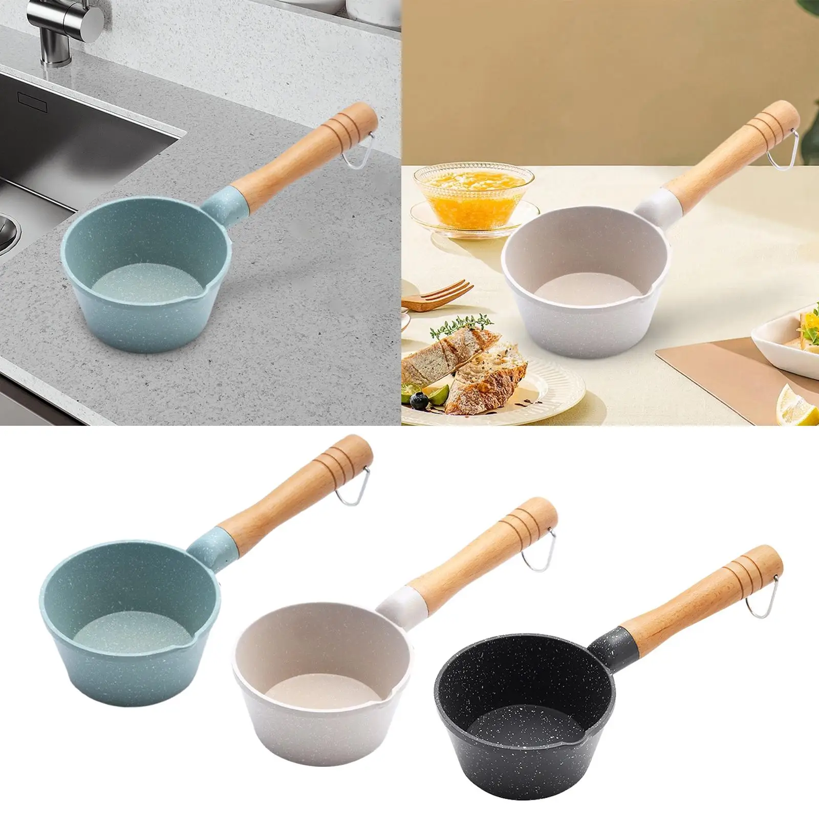 Kitchen Small Milk Saucepan 10cm Multifunctional Non-Stick Saucepan for Cooking