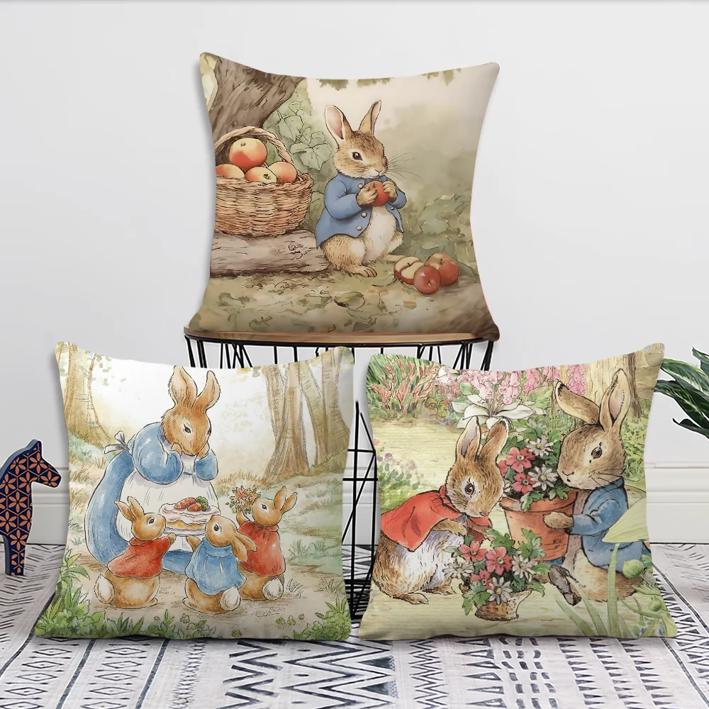 

P-Peter rabbit Art Decoration Room Home Sofa living Office Car Nordic Simplicity Pillow Cover