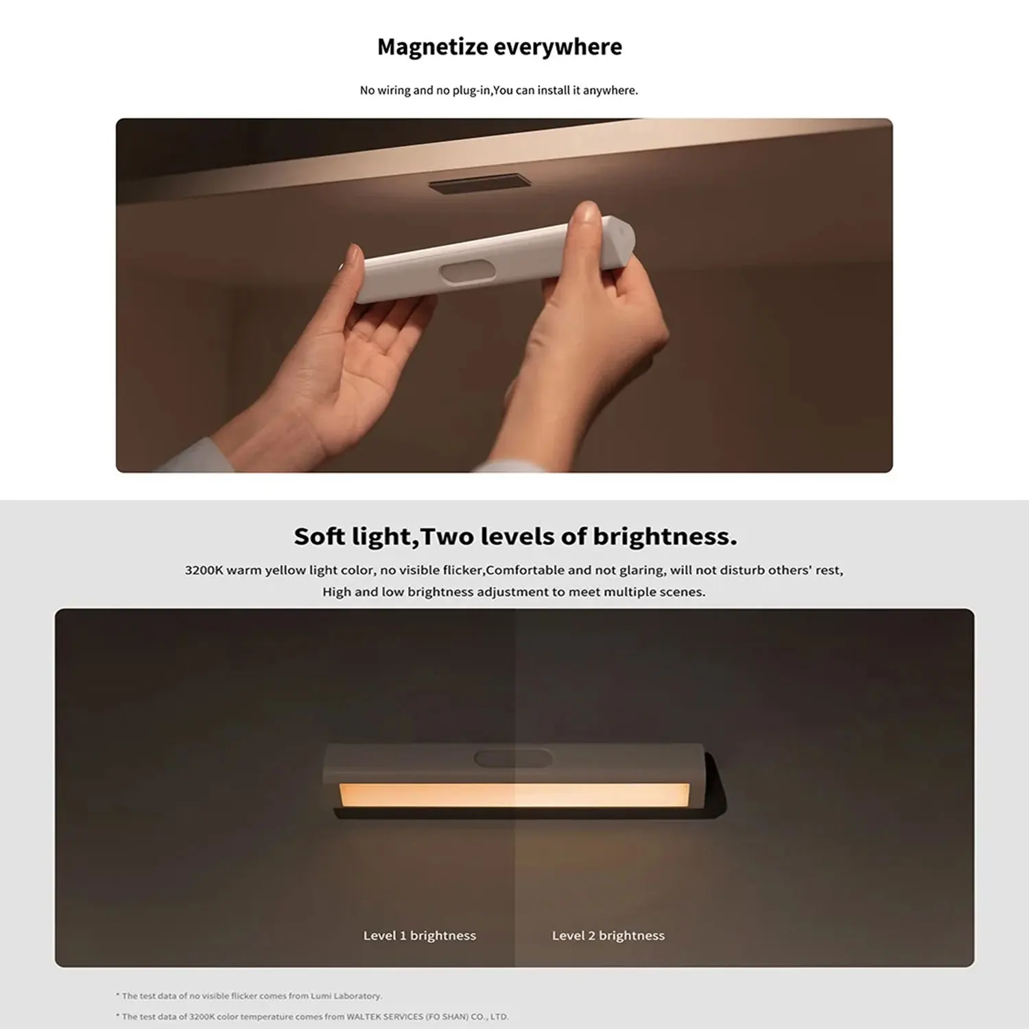 

Aqara LED intelligent Motion Sensor Night light Night Lamp for Bedroom Corridor Cabinet Wardrobe Kitchen Staircase Lighting