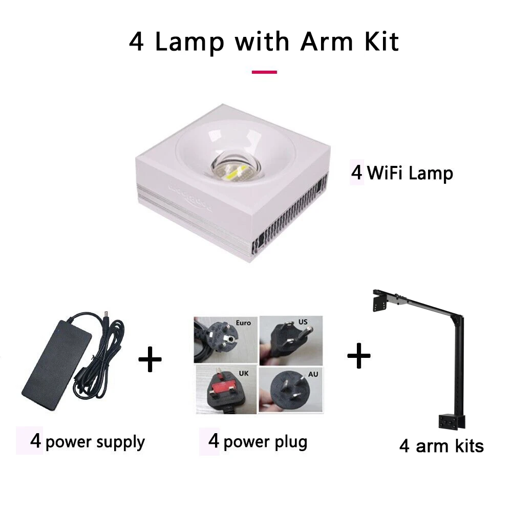 PopBloom-Marine Aquarium LED Lighting Smart Saltwater LED Aquarium Lamp for Reef Coral Fish Tank Lamp,180-240cm,WiFi-App Control