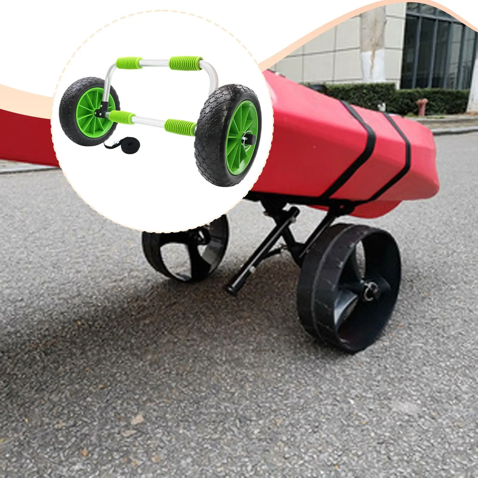 

Kayak Cart Canoe Cart Sturdy Heavy Duty Durability Practical Kayak Trailer Carrier for Outdoor Paddleboard Float Mats Boating