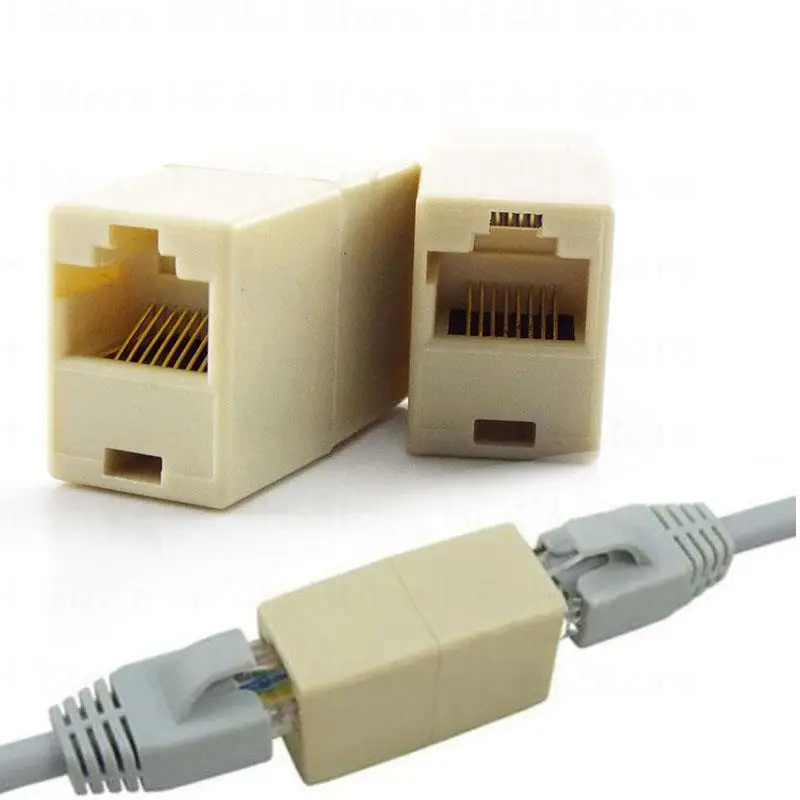 2/5/10 Network Ethernet Coupler RJ45 Female Extender Network Cable LAN Connector Socket Dual Straight Head Lan Cable Joiner B4