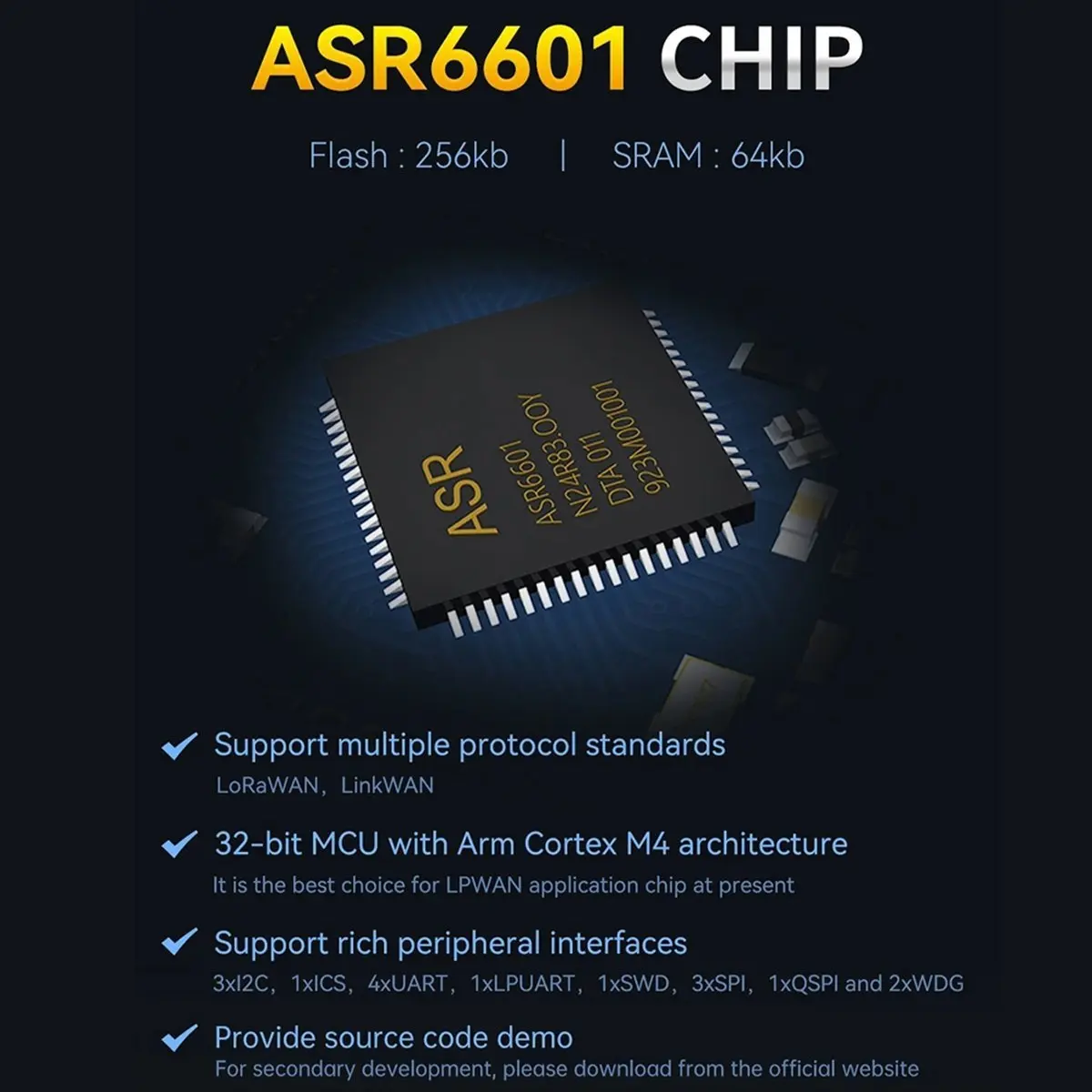 T28C LoRaWAN SoC E78-868LN22S 868MHz LoRa Module ASR6505/6601TXCO 22dBm Wireless Transceiver SMD IPEX Stamp Hole Connector