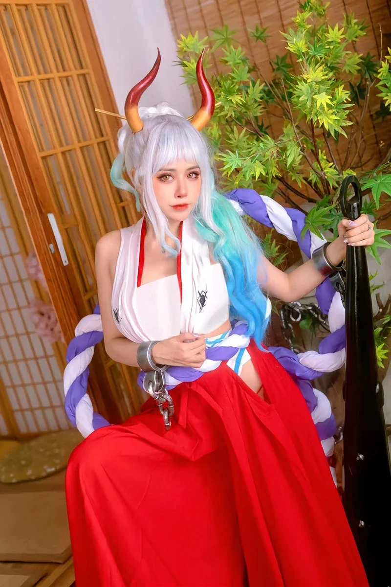 Anime OnePiece Vest and Pants Cosplay Costume Yamato Nico Robin Adult Outfits Halloween Carnival Party Womens Uniform Suit - view 4