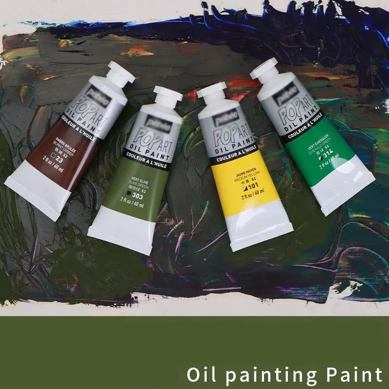 60ml Professional Oil Paint Excellent Tinting Strength Mixable Oil Painting Drawing Artist Beginners Art Supplies Non-Toxic