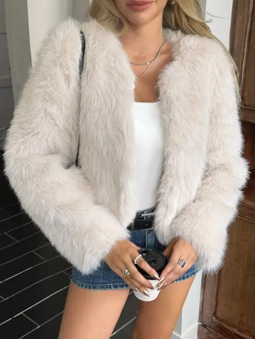 

2025 Autumn and Winter Elegant and Fashionable Fur Coat Jacket Women's Clothing