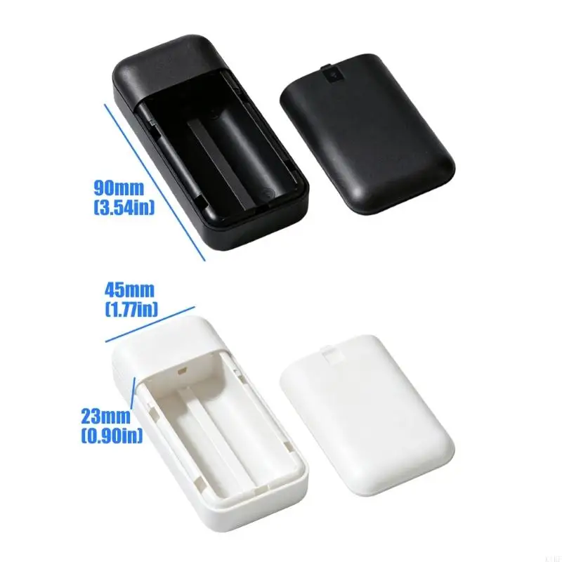 DIY Powerbank Case for 2PCS 18650 Batteries Box Plastic Housing with Secure Lock Shell for Easy Battery Replacement K1KF