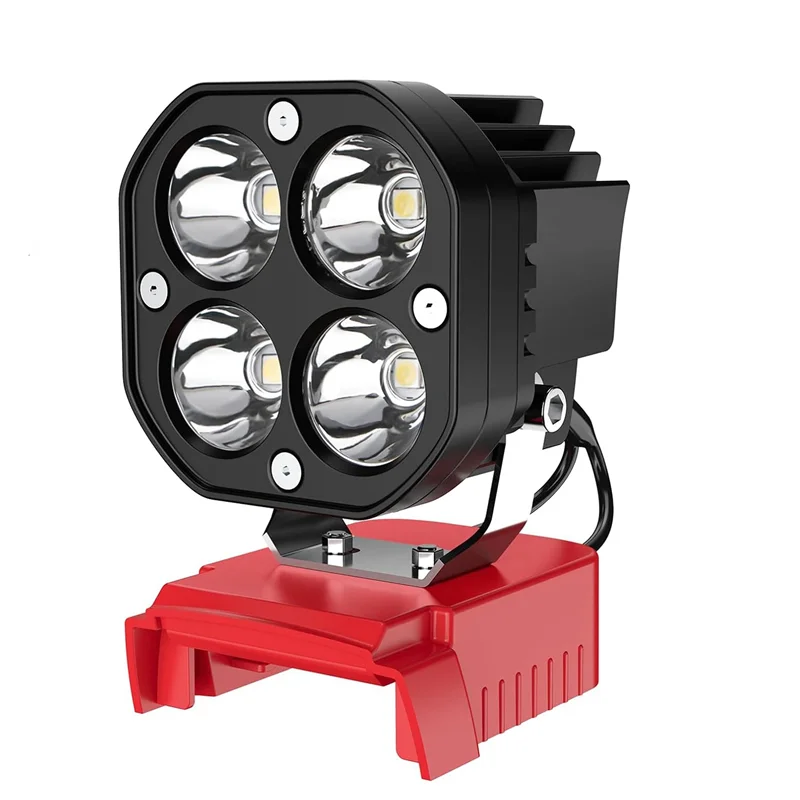 LICE-Work Light Portable Light For M18 18V Battery, 40W 6000LM Flashlight, LED Flood Light, 18V Battery Cordless Work