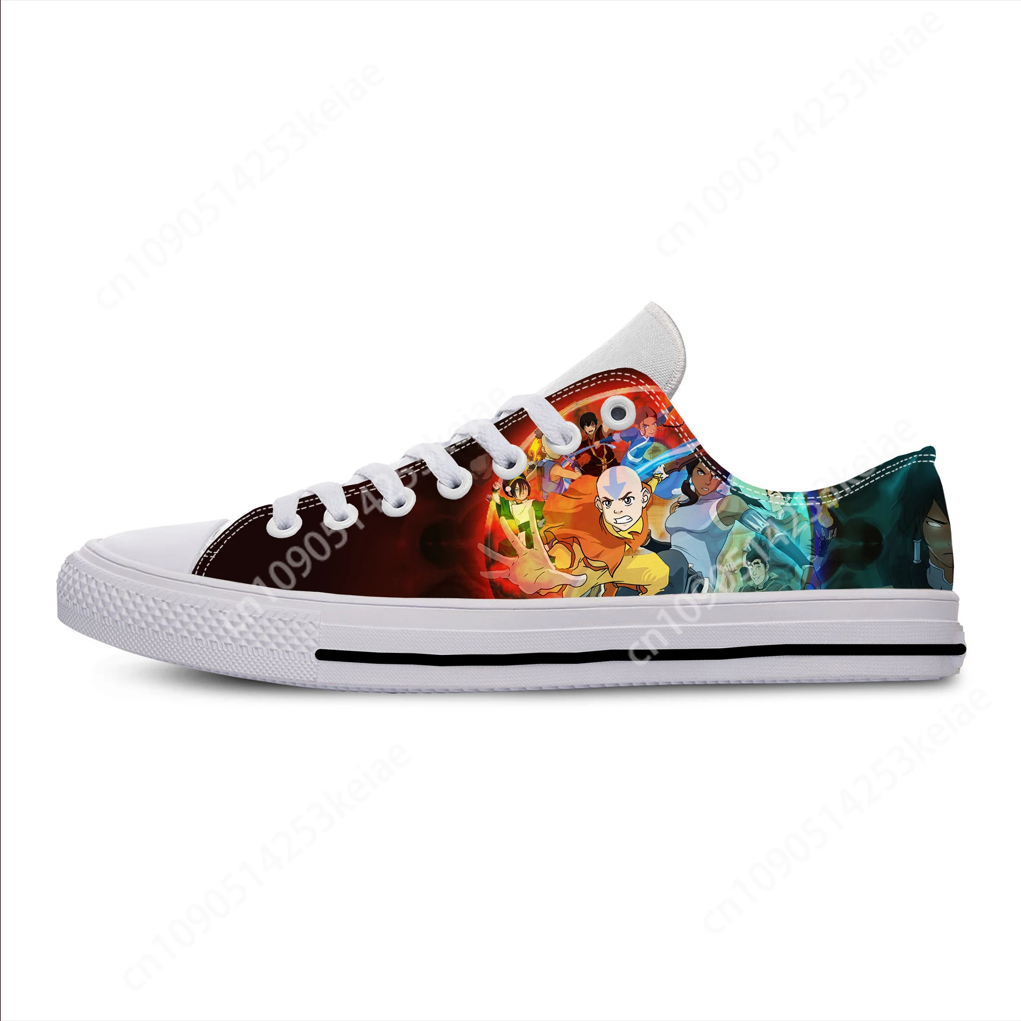 Summer Anime Manga Cartoon Avatar The Last Airbender Casual Shoes Low Top Breathable Board Shoes Lightweight Men Women Sneakers