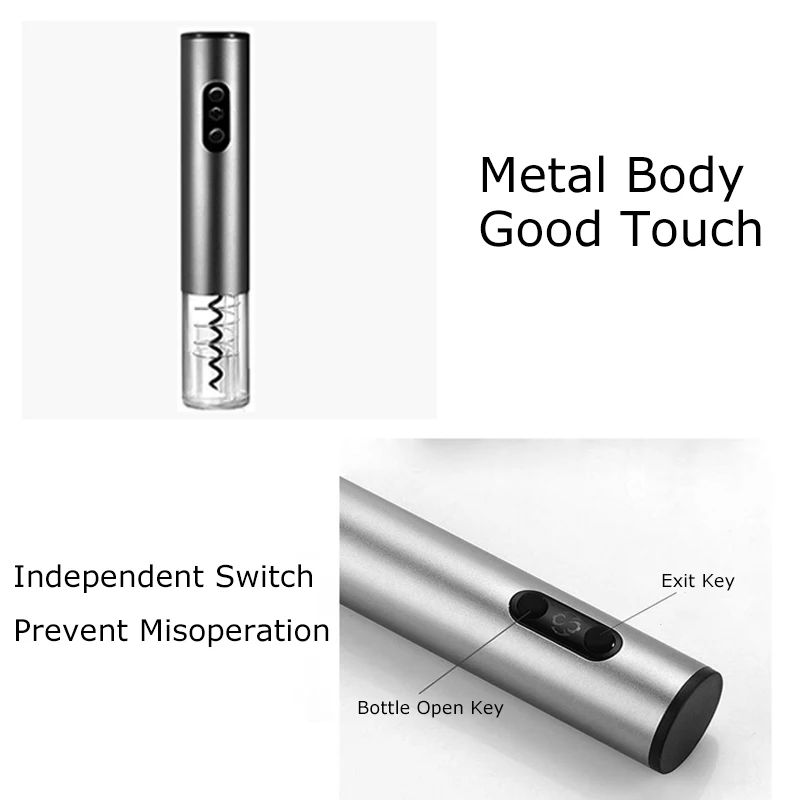 Pembuka Botol Otomatis untuk Pemotong Foil Anggur Merah Pembuka Anggur Merah Elektrik Pembuka Botol Aksesori Dapur Pembuka Botol Gadget