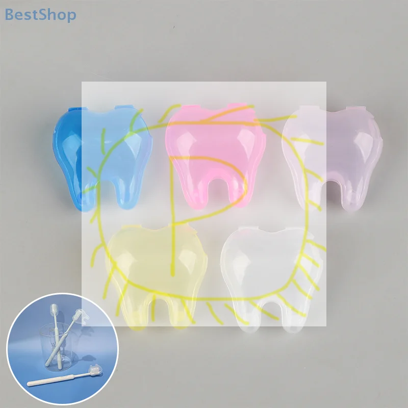 

Teeth Style Portable Toothbrush Head Cover Clips Plastic Dustproof Germproof Protector Caps Travel Camping Bathroom Accessor