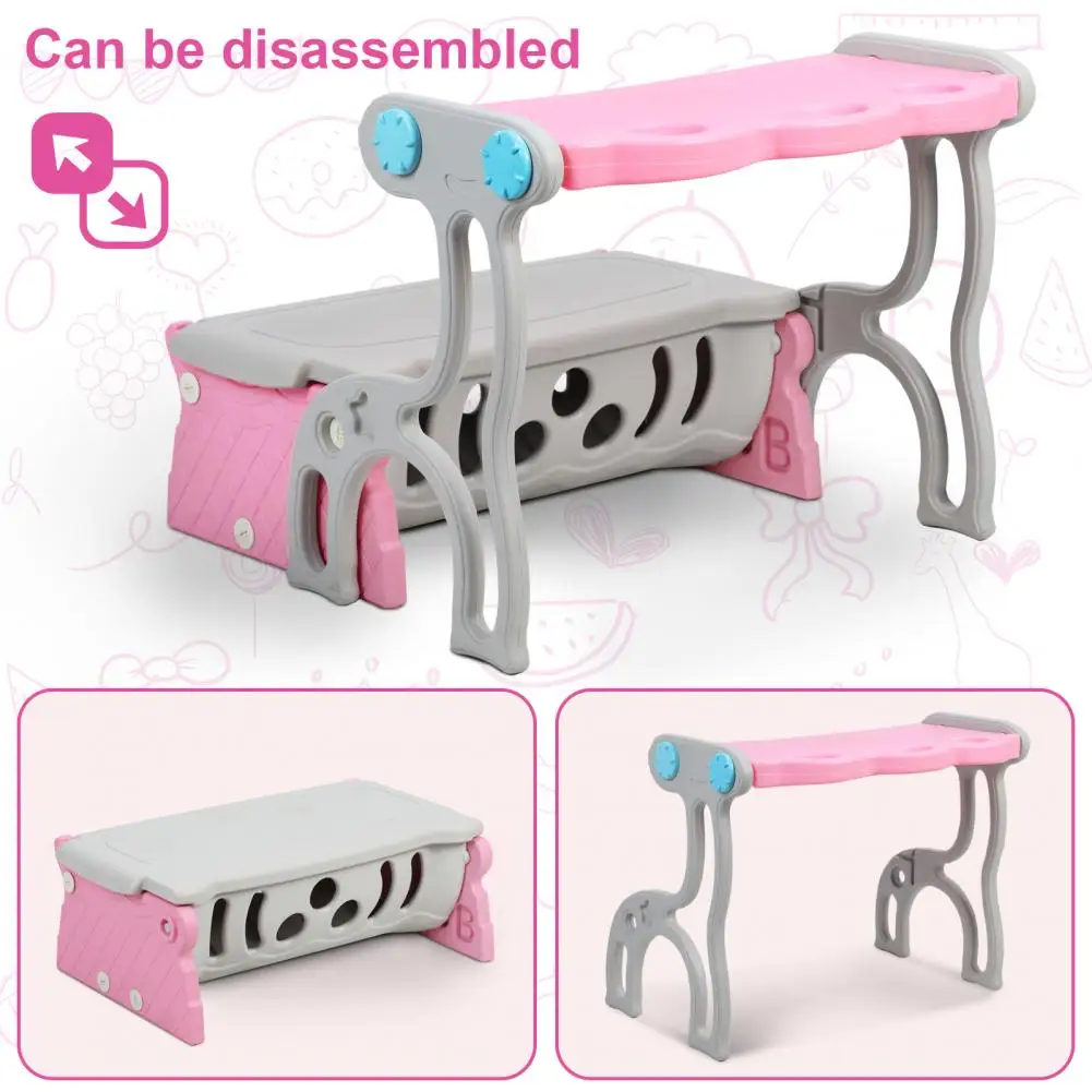 

Kids Table And Chair Set, Storage Children Activity Table With Bench, Toddler Table And Chair Set For Reading,Drawing,Snack Time