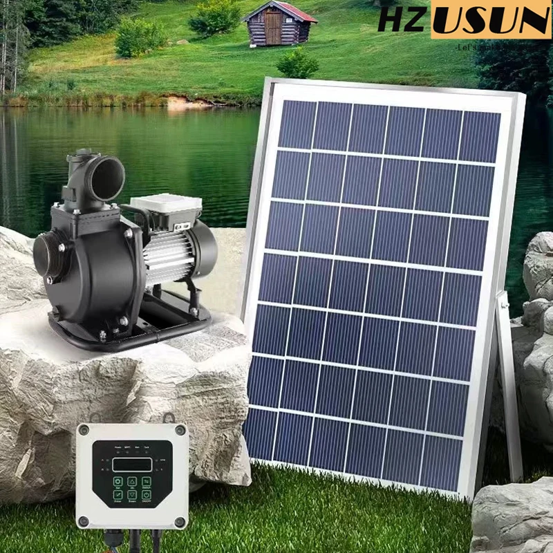 900W Off Grid Solar Inline Pressure Agriculture Spray Irrigation Booster Pump Solar Powered Water Transfer Pump