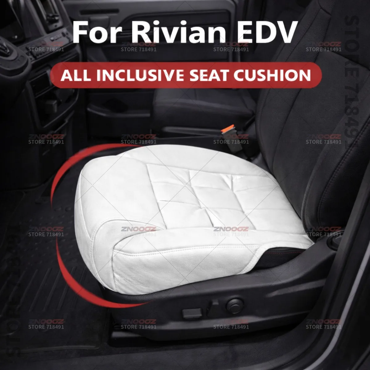 Car Seat Leg Support Extension Seat Cover Memory Foam Extender Cushion Interior Accessories For Rivian EDV