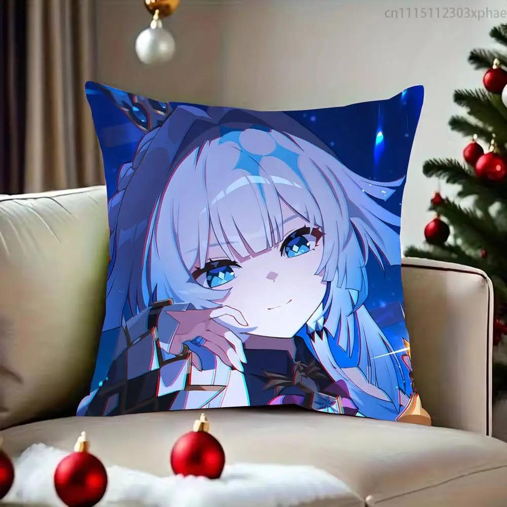 Honkai Star Rail Cerydra Caesar Pillow Case For Sofa Bedroom Living Room Plush Cushion Cover Decorations and Protector