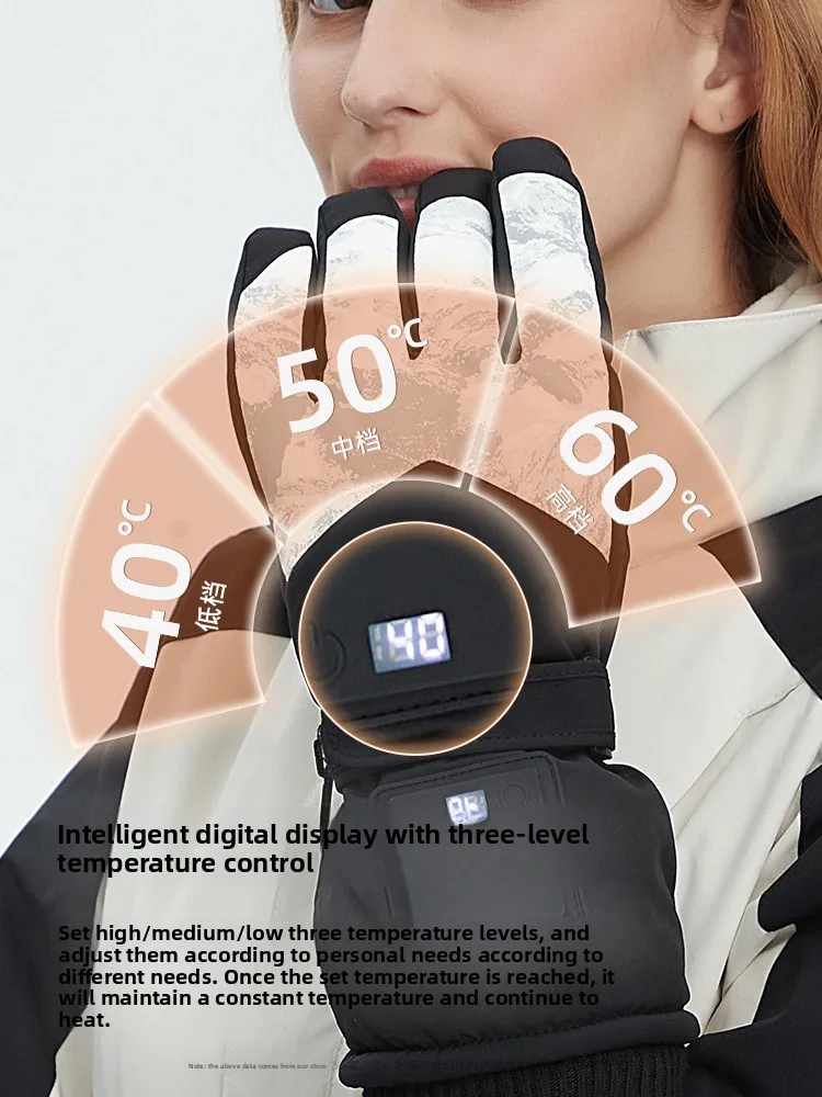 Hand warmer electric heating warm gloves outdoor riding graphene heating gloves waterproof, windproof and cold