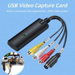 USB 2.0 Video Audio Converter Capture Card Easy Cap Video Audio Converter TV DVD VHS Audio Capture Adapter Card TV Video DVR