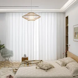 (68) Customized Gauze Curtains, Checkered Gauze Japanese Living Room Balcony Curtains and Gauze Curtains