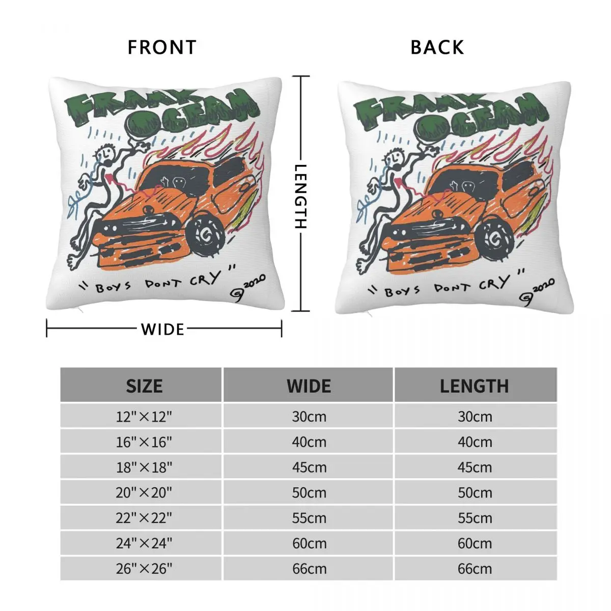 Frank Ocean And The Cars Of Blonde Square Pillowcase Cushion Cover Pillow Case Throw Pillow Cover for Home Bedroom Car