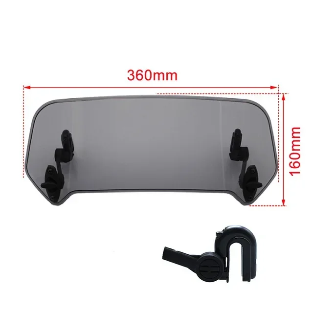 

Customizable Universal Adjustable Windscreen Windshield Extension Spoiler Wind Deflector