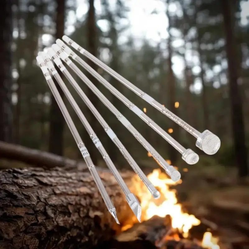 1 قطعة T12 درجة حرارة ثابتة سبيكة لحام كهربائي تلميح سكين رئيس حدوة الحصان رئيس للإصلاح الإلكتروني #5