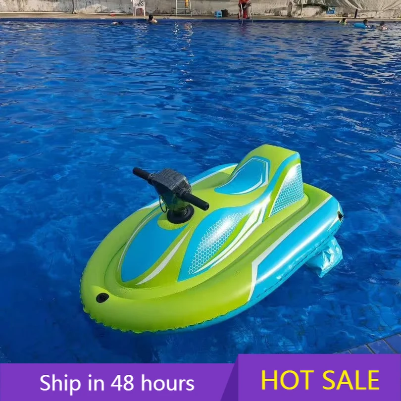 

YTYIN Inflatable Motorboat Water Toy for Kids Children's Surfing Play Equipment-Jet Ski Sea Scooter for Water Amusement Faciliti
