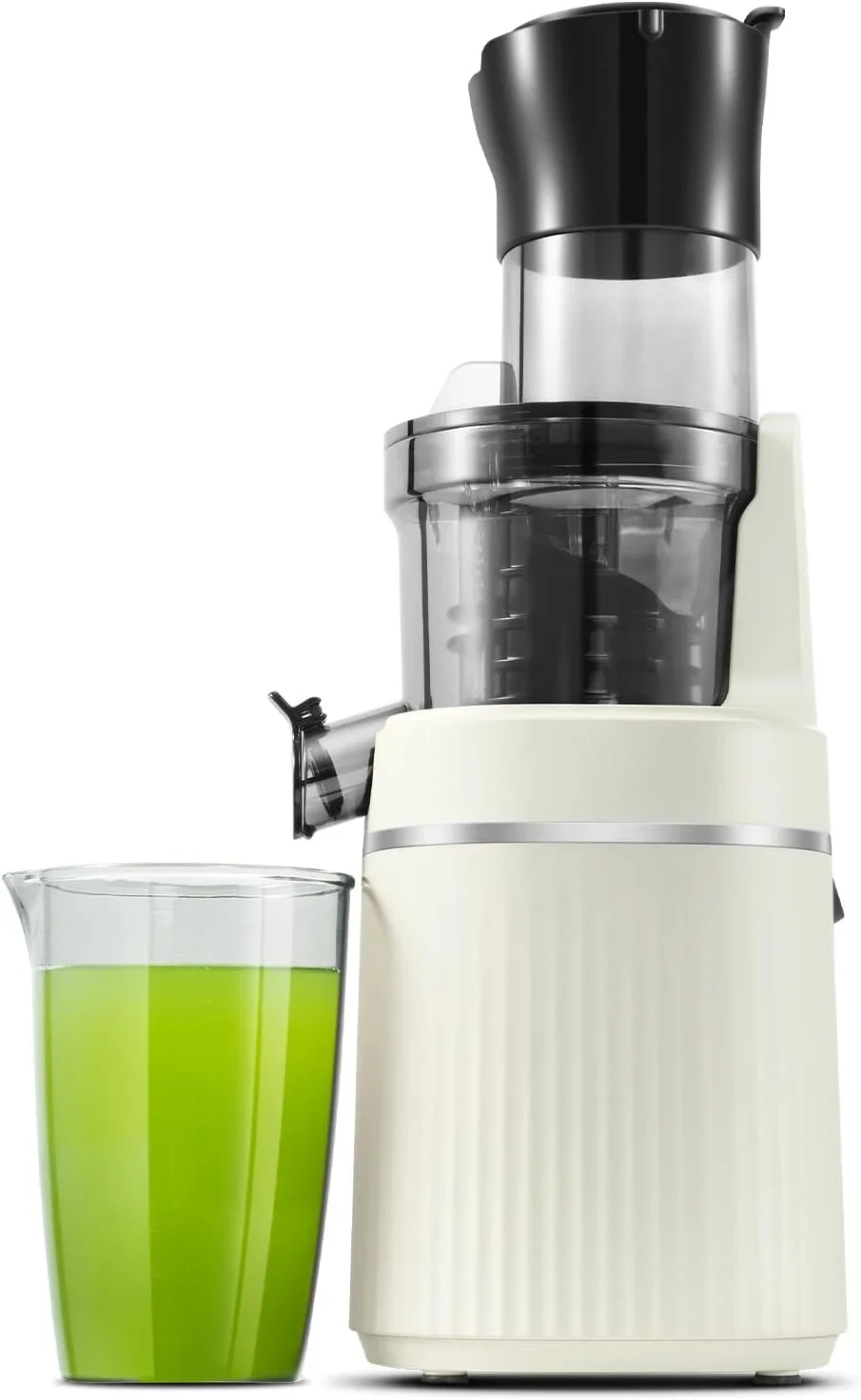 

Aobosi Powerful Slow Masticating Juicer Machine with Large Feed Chute for Juice & Ice Cream - 2-In-1 Cold Press Juicer