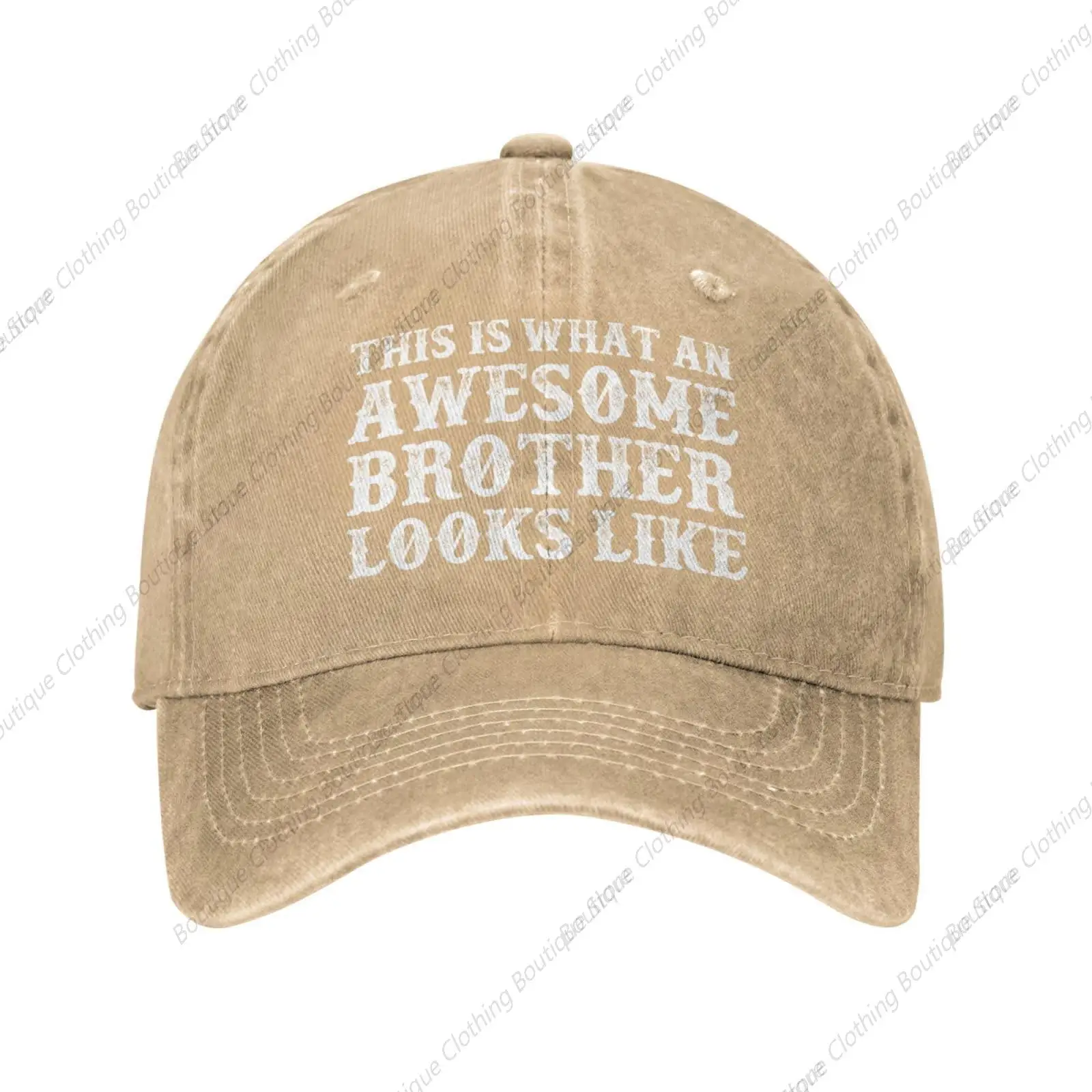 

This Is What an Awesome Brother Looks Like Hat Women Baseball Cap with Design Caps Natural