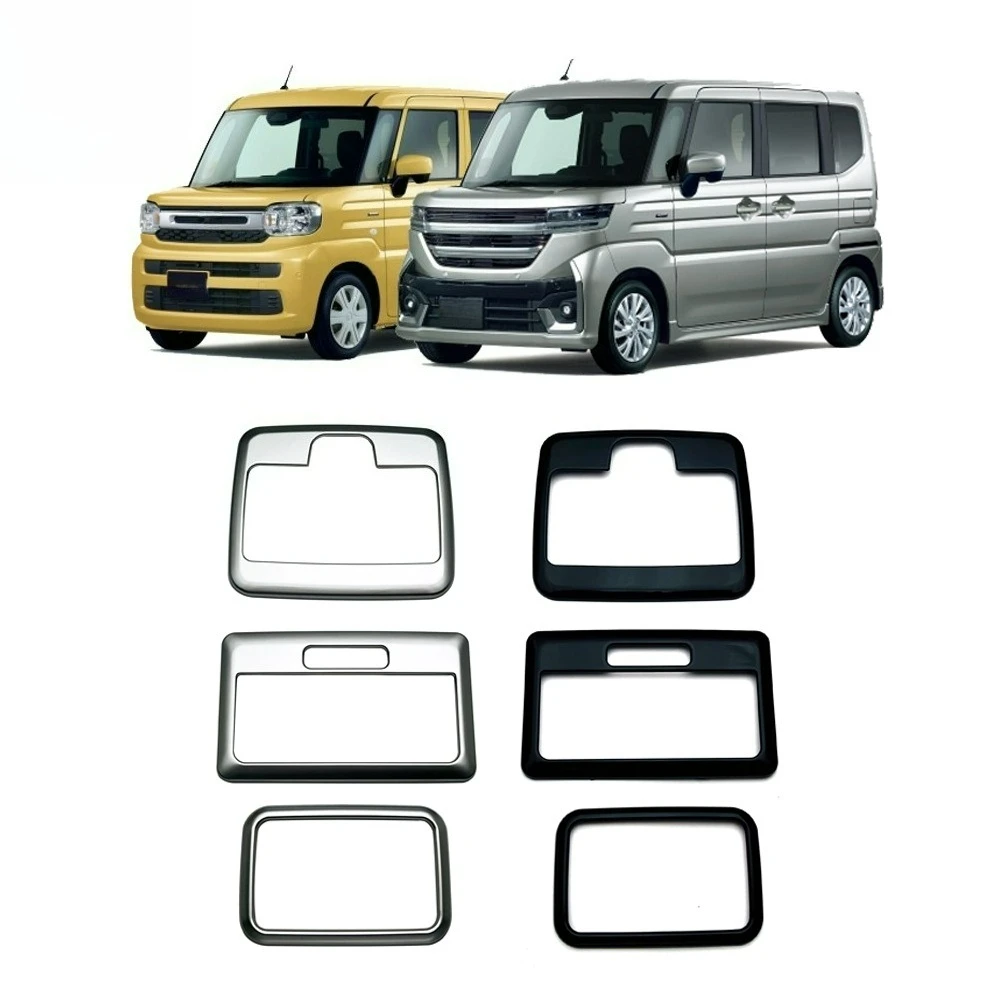 3 Piece Front Rear Reading Lamp Cover Trim Interior Accessories ABS For Suzuki Spacia/Spacia Custom MK54S MK94S 2024 Black