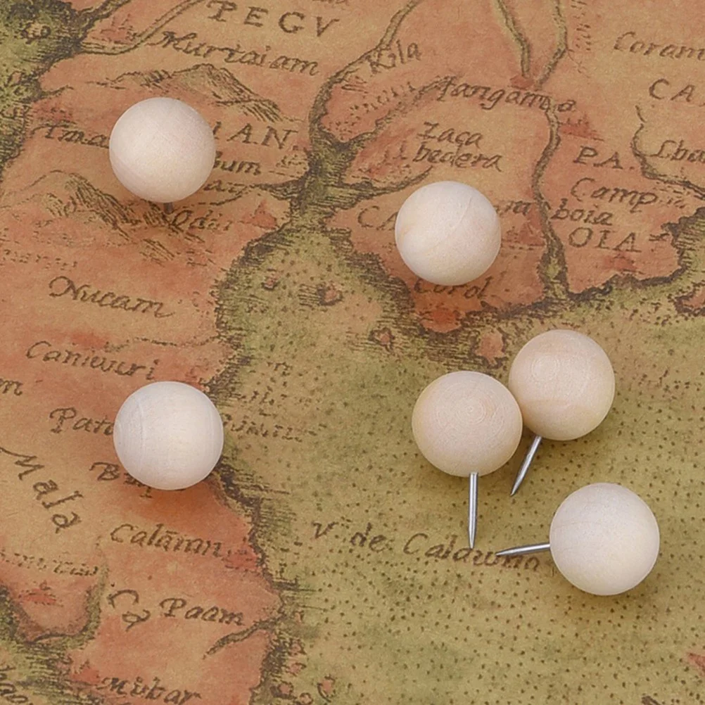 200개 나무 푸시 코르크 보드 핀 사진 디스플레이 아트 공예 프로젝트 사무실 홈 데코 장식용 타카스