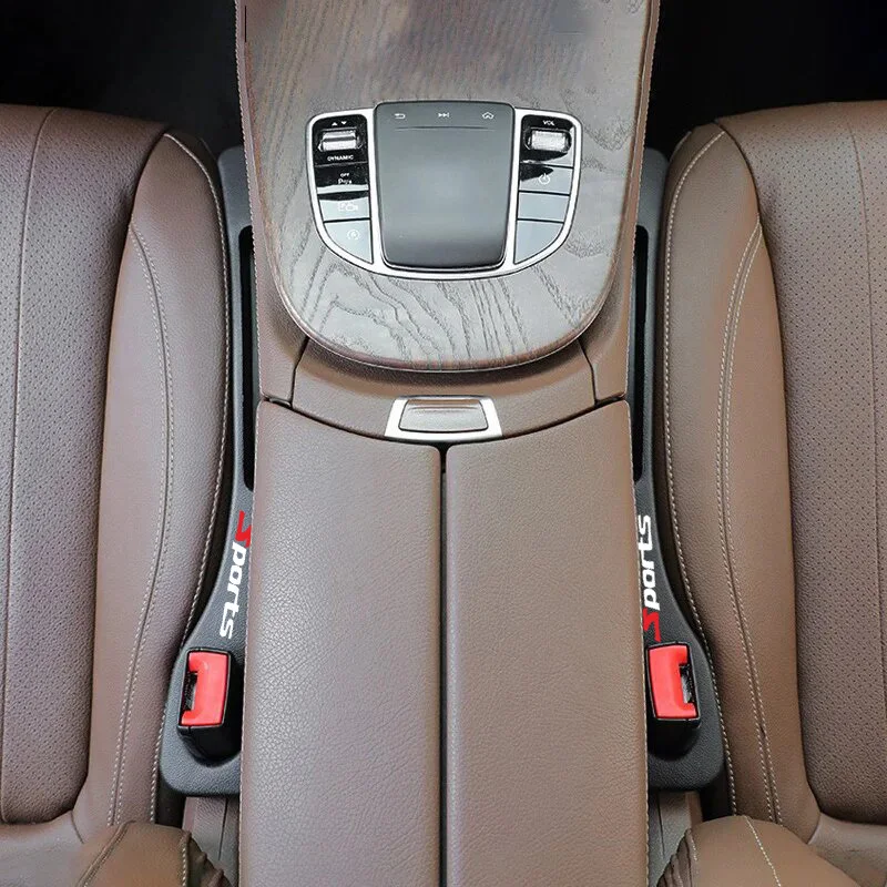 2 قطعة مقعد السيارة الفجوة حشو المنظم مقاوم للماء مقعد السيارة الفجوة التوصيل قطاع مع 2 الأخاديد مقعد الفجوة تخزين اكسسوارات السيارات الداخلية