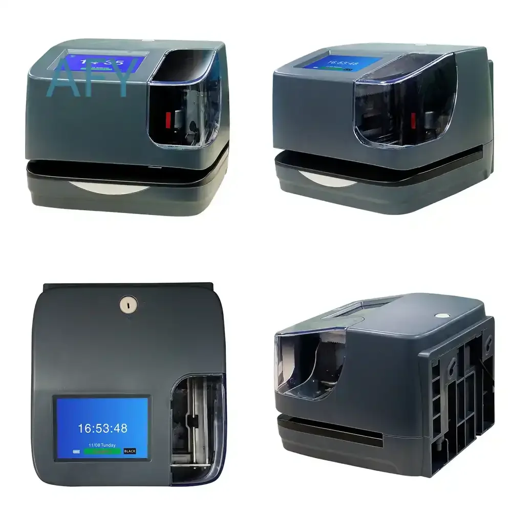 Date Time Stamp Machine for Custom 5 Lines Printing Color Screen Display Time Clock Synchronization Function for Label