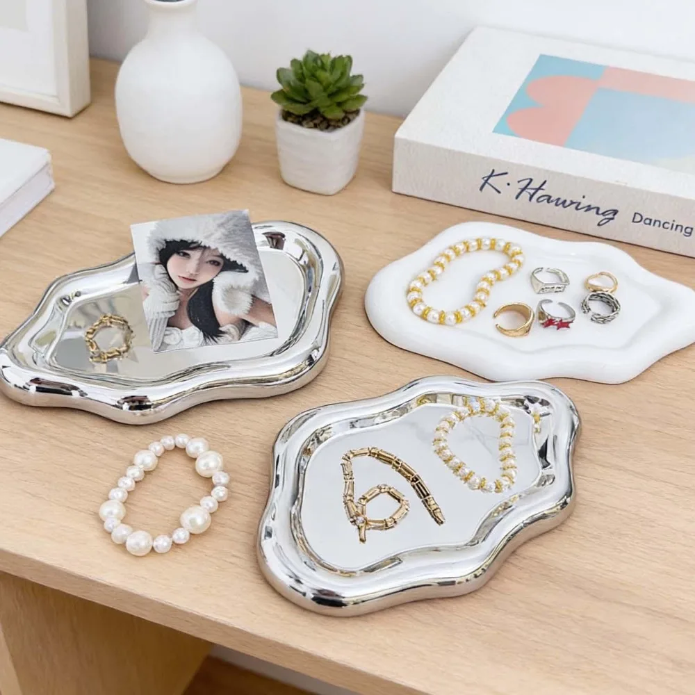 2/1PCS Cloud Shape Storage Plate Jewelry Display Plate Light Luxury Plastic Jewelry Tray Household Watches Keys Storage Holder