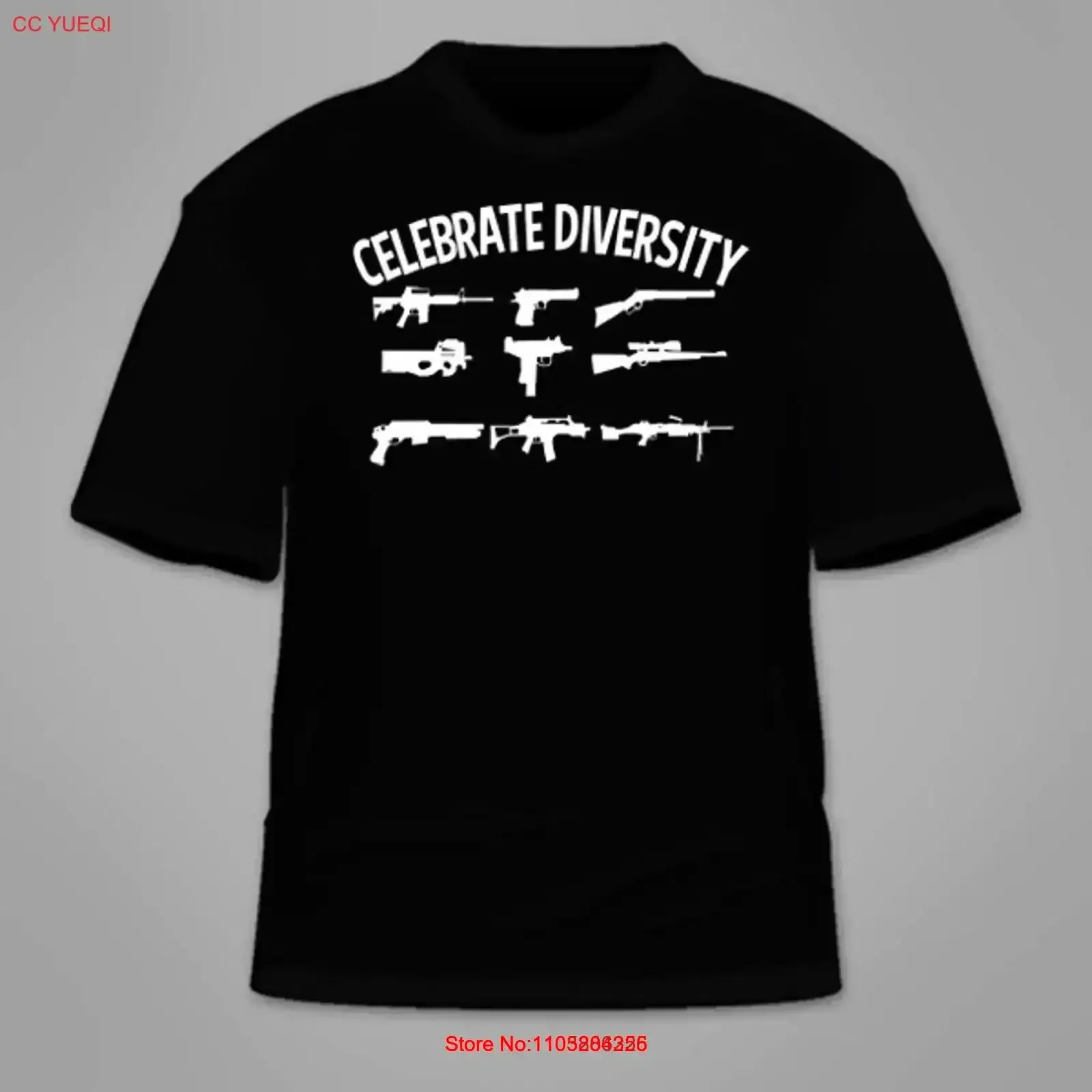 Celebrate Diversity Guns T Shirt Funny Rights Second Amendment Constitution NRA vintage Washed Versatile Soft graphic Stretched