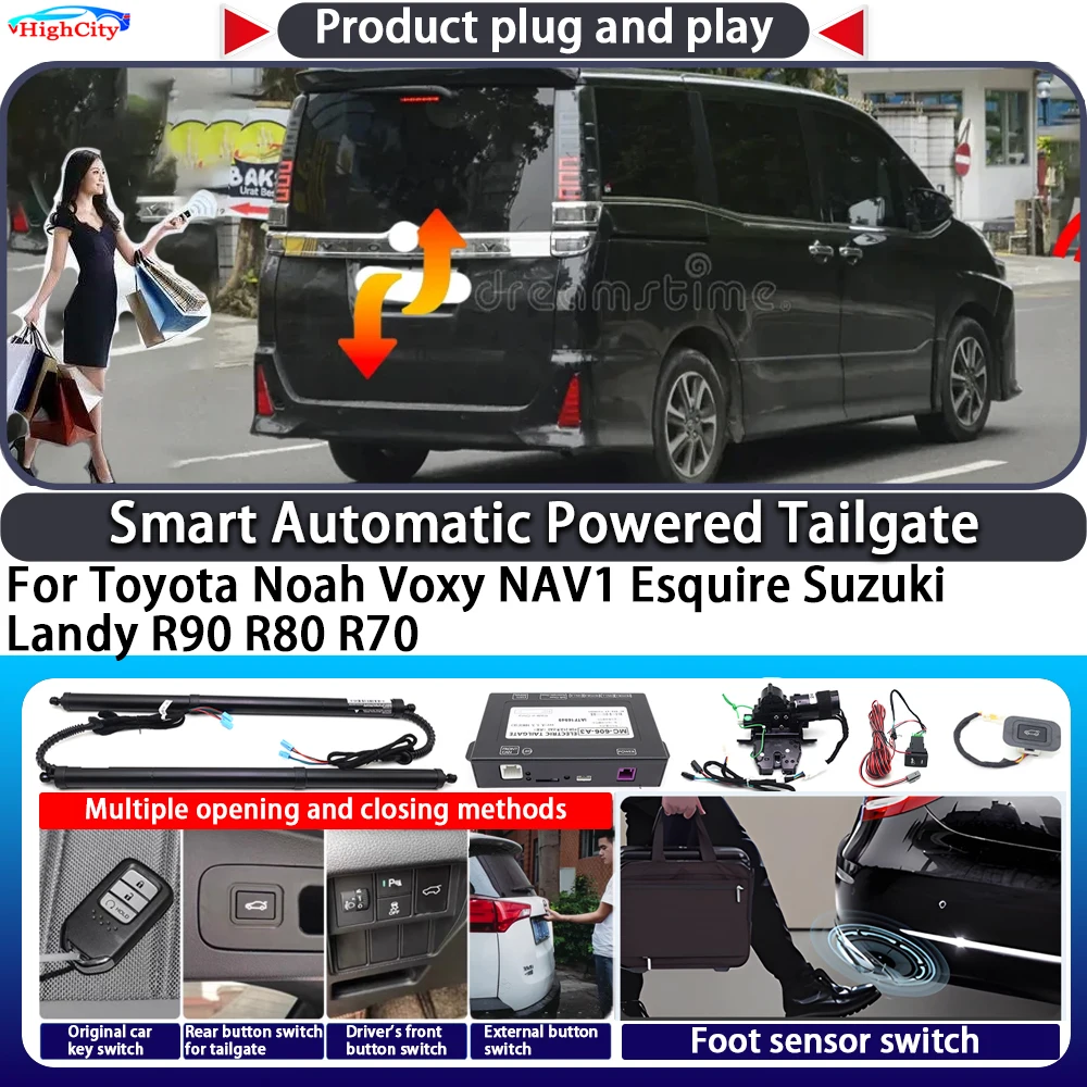 For Toyota Noah Voxy NAV1 Esquire Suzuki Landy R90 R80 R70 Smart Automatic Powered Tailgate Key Lift Close Kit Power Tailgate