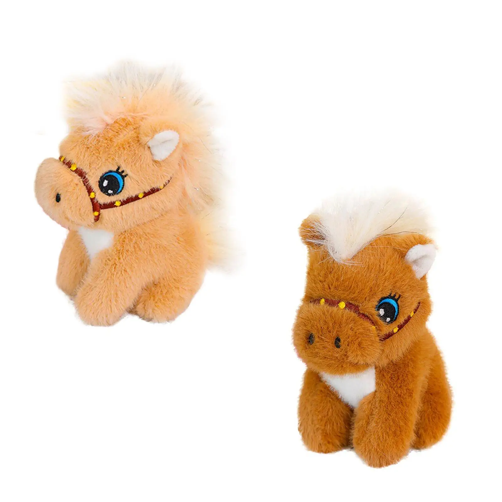 

Plush Pony Keychain Gift Christmas Decoration Supplies Cute Mini Plush Toy Stuffed Animals Plush Animals Keychain Keyring Charm