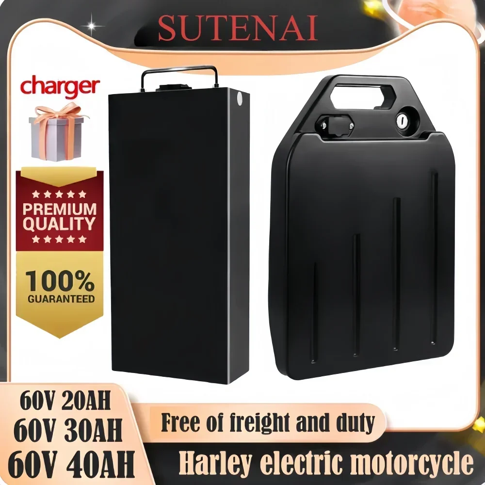 Original 60V 18650 Battery of Harley Lithium battery 20Ah 30Ah 40Ah ，2000W High power Waterproof Electric vehicle battery pack