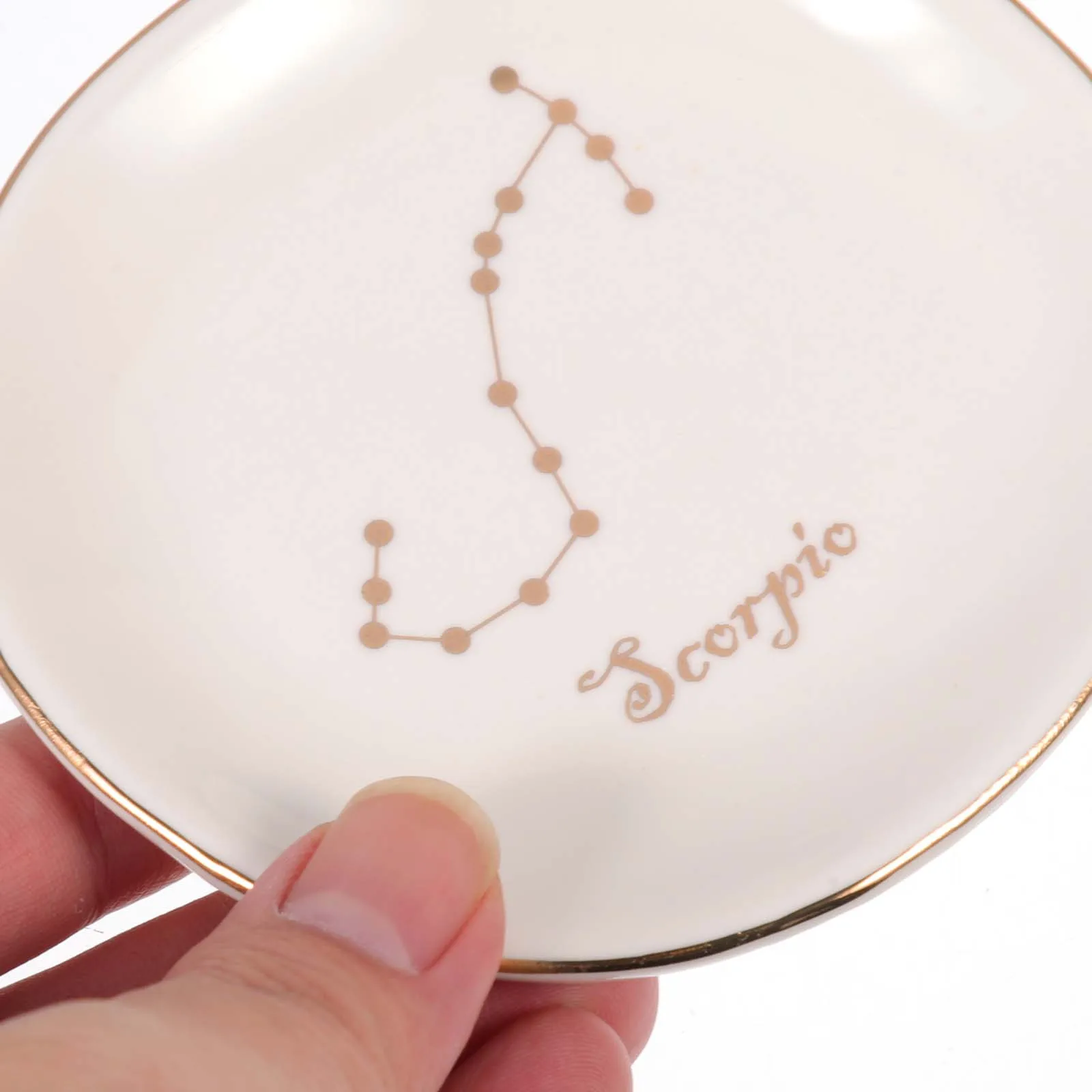 

Practical Ceramic Ring Tray Stylish Jewelry Organizer Dish for Keys Phone Wallet Wedding Xmas Birthday Gift